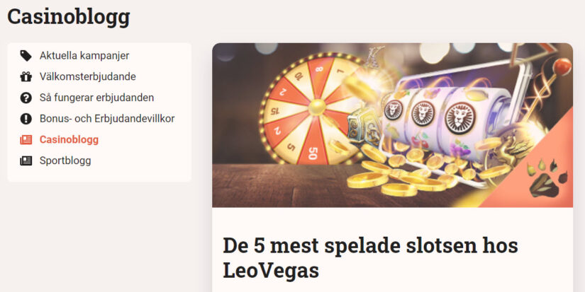 LeoVegas casino blog