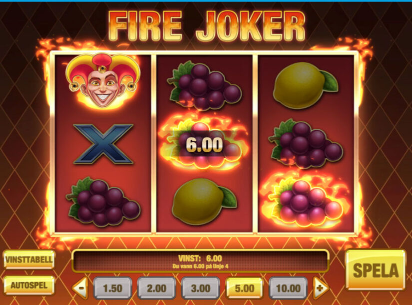 fire joker free spins