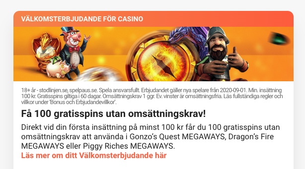 Free Spins utanömsättningskrav